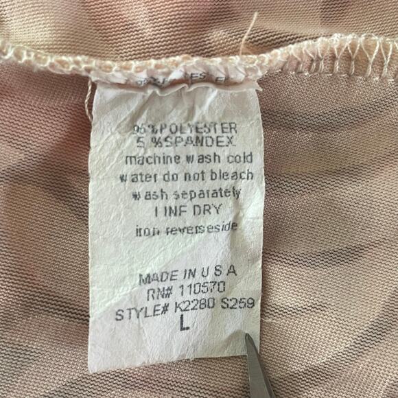 Carrie Allen VTG Floral Velvet Burnout 3/4 Sleeve LARGE Fairy Whimsy Tattoo Art - Picture 7 of 8